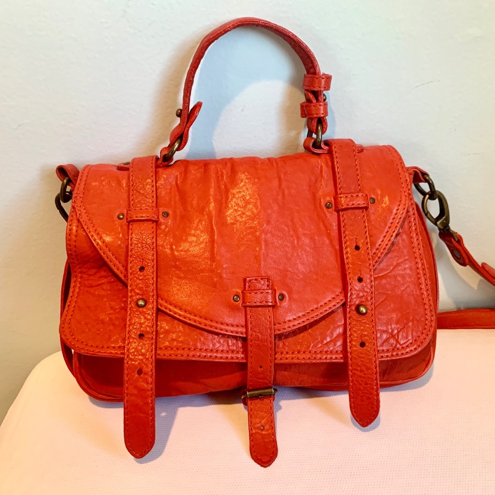 Comptoir des Cotonniers crossbody red leather bag